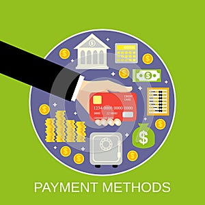 Payment methods concept photo