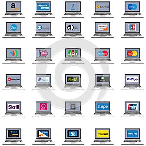Payment Methods Icon Pack flat which can easily modify or edit