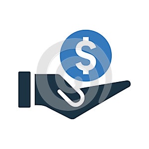 Payment, pay out, spend money icon. Simple editable vector illustration