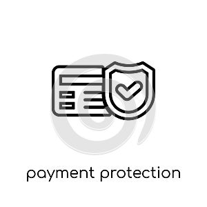 Payment protection icon. Trendy modern flat linear vector Payment protection icon on white background from thin line Insurance co
