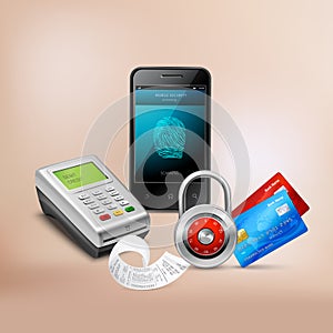 Payment Protection Realistic Composition