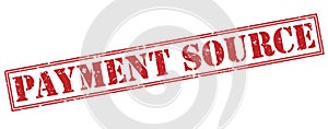 Payment source stamp on white background