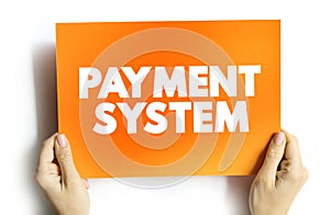 Payment system text quote on card, business concept background