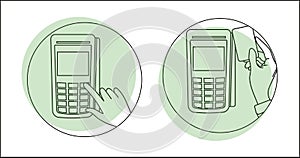 Payment terminal and bank cards