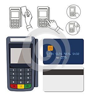 Payment terminal and bank cards