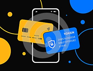 Payment tokenization - safeguard cardholder data with algorithmically generated tokens. Payment Card Data Tokenization photo