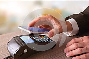 Payment on a trade through mobile NFC technology