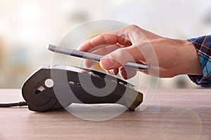 Payment on a trade through mobile and NFC technology