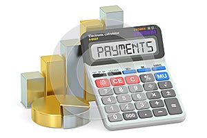 Payments concept, 3D rendering photo