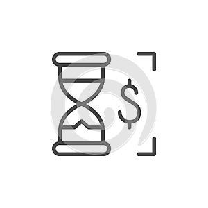 Payout time line outline icon