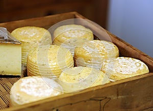 Payoya goat cheese manufactured at traditional way
