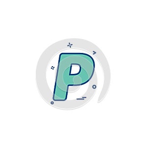 Paypal icon design vector
