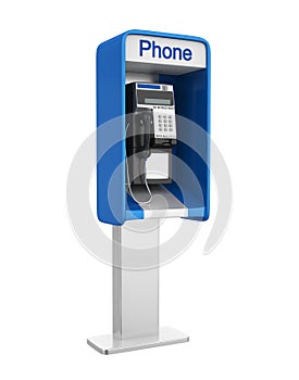 Payphone Booth Isolated