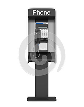 Payphone Booth Isolated