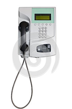 Payphone isolated on white background