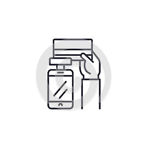 Payphone linear icon concept. Payphone line vector sign, symbol, illustration.