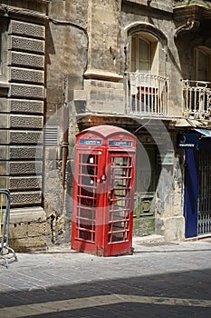 A payphone is a public telephone located in a telephone booth. Floriana, Malta