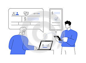 Payroll processing abstract concept vector illustration.
