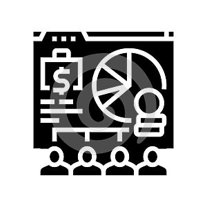 payroll processing glyph icon vector illustration