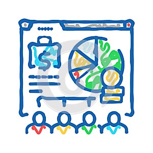 payroll processing icon doodle illustration