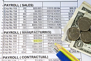 Payroll spreadsheet