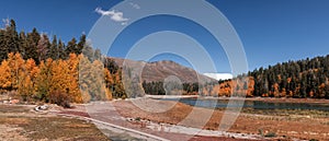 Payson lakes recreation area in Utah during autumn time photo