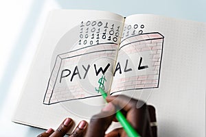 Paywall And Content Subscription. Pay Fee