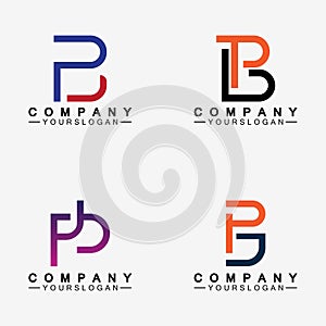 PB letter logo. Creative and Minimalist Letter BP PB Logo Design