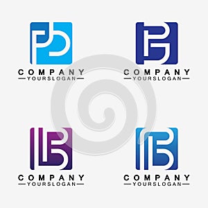 PB letter logo. Creative and Minimalist Letter BP PB Logo Design