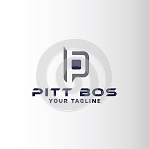 PB letter vector logo design template