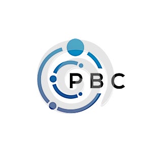 PBC letter technology logo design on white background. PBC creative initials letter IT logo concept. PBC letter design