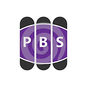 PBS letter logo design on white background. Creative modern PBS letter logo design. Vector design