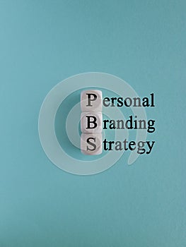PBS, Personal branding strategy symbol. photo