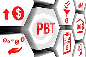 PBT concept cell background 3d