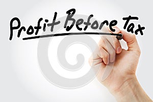 PBT - Profit Before Tax acronym