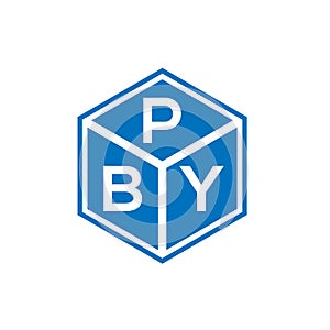 PBY letter logo design on black background. PBY creative initials letter logo concept. PBY letter design
