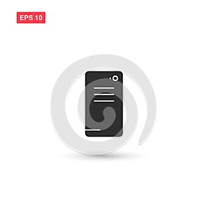 Pc case icon vector design isolated 5