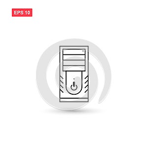 Pc case icon vector design isolated 3