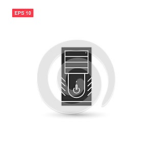 Pc case icon vector design isolated 4
