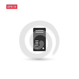 Pc case icon vector design isolated 9