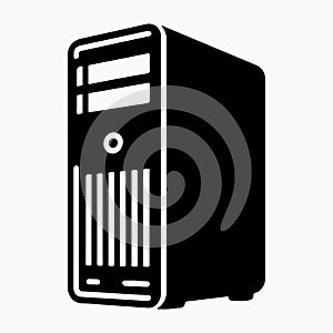 PC case tower hardware solid icon