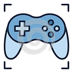 PC Gamepad vector Wireless Game Controller colored icon or symbol