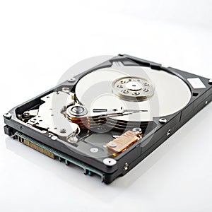 PC hard disk isolated on white background