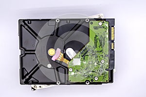 PC Internal Hard disk 3.5 isolated on white background. SATA hard disk drive