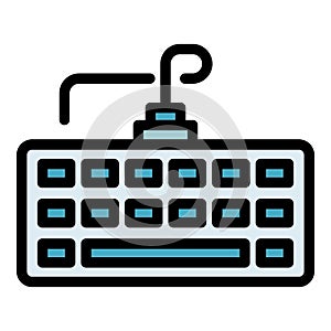 Pc keyboard icon vector flat