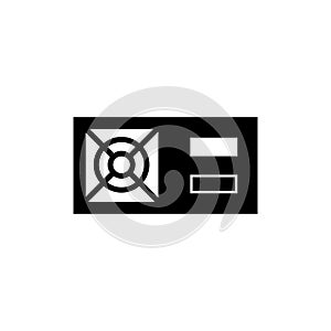 PC Power Supply, UPS, Computer Stabilizer Flat Vector Icon