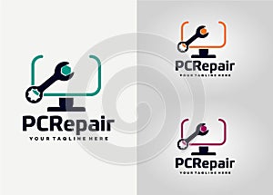 PC Repair Logo Design Template