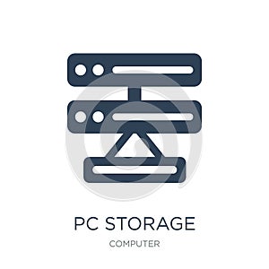 pc storage icon in trendy design style. pc storage icon isolated on white background. pc storage vector icon simple and modern