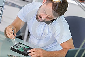 pc technician at work