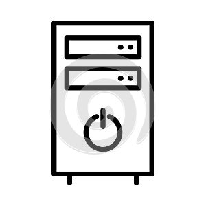 Pc thin line vector icon